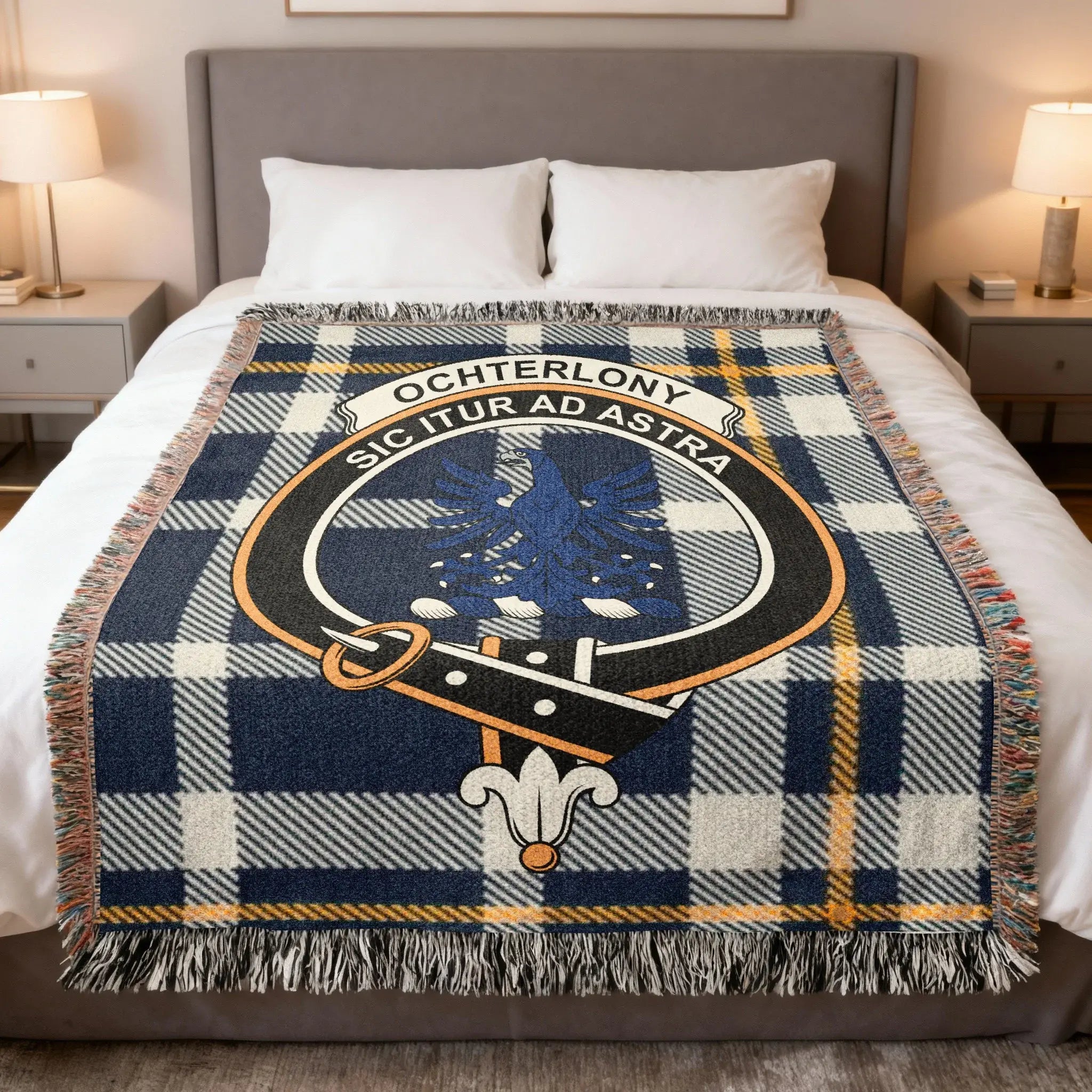 Ochterlony Sic Itur Ad Astra Tartan Blanket
