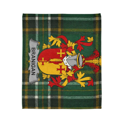 Branigan Family Crest Tartan Green Plaid Blanket product