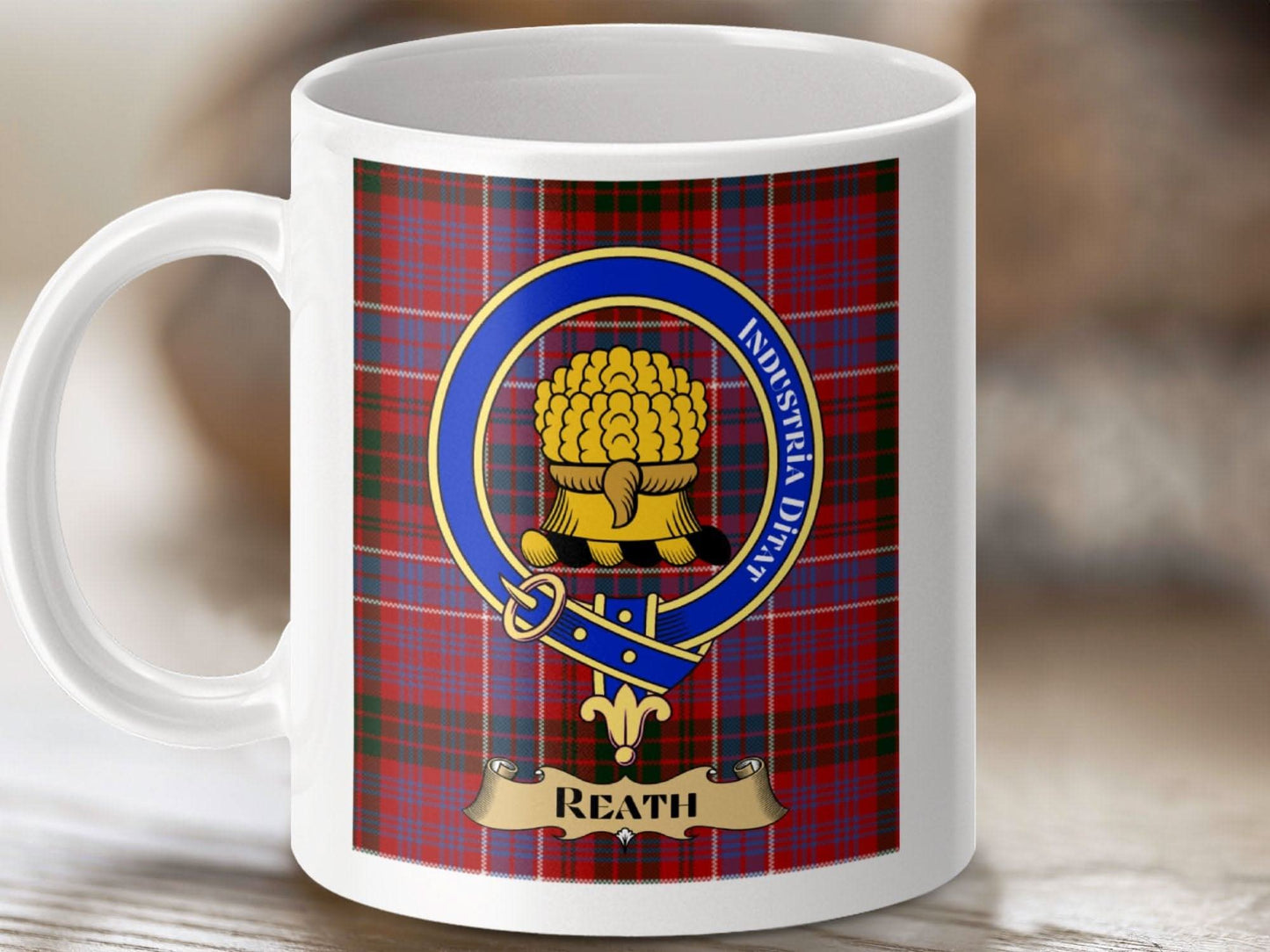 Scottish Tartan Clan Crest Mug for Reath Family product