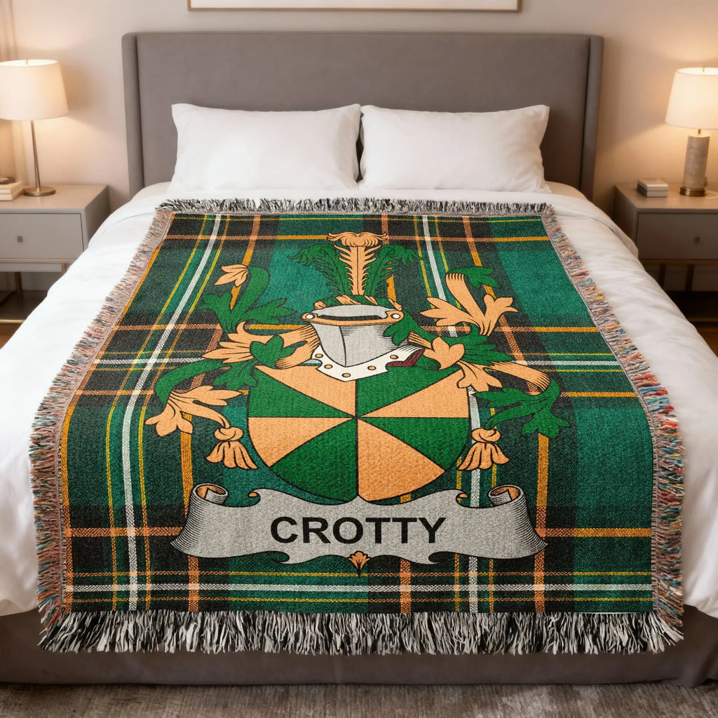 Crotty Family Tartan Crest Green Plaid product type