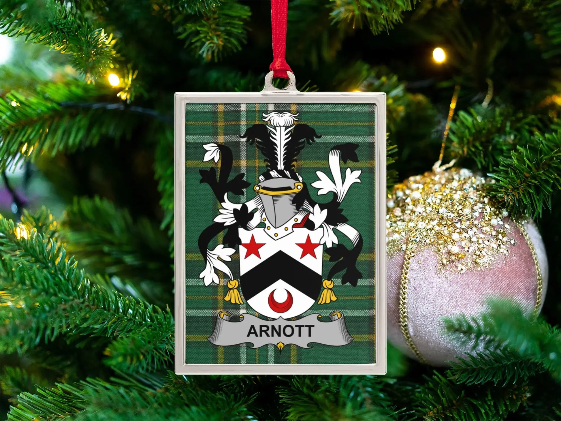 Arnott Family Crest Rectangular Holiday Ornament product type