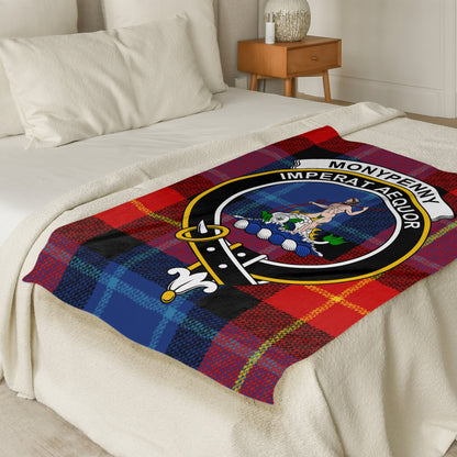 Scottish Clan Moneypenny Tartan Throw Blanket - Living Stone Gifts