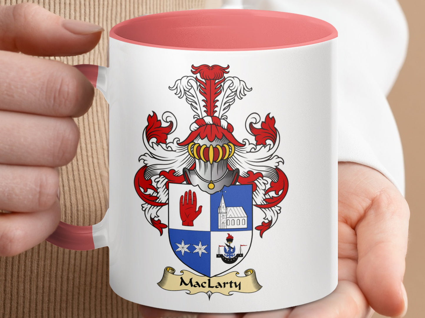 MacLarty Family Crest Heraldic Art Coffee Mug - Living Stone Gifts