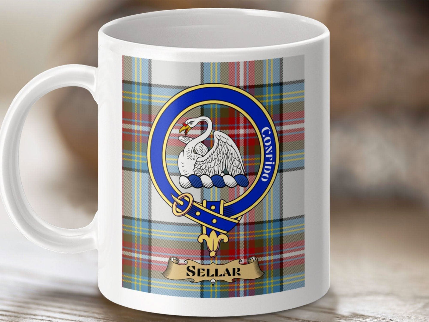 Scottish Clan Crest Mug with Family Name Coffee product