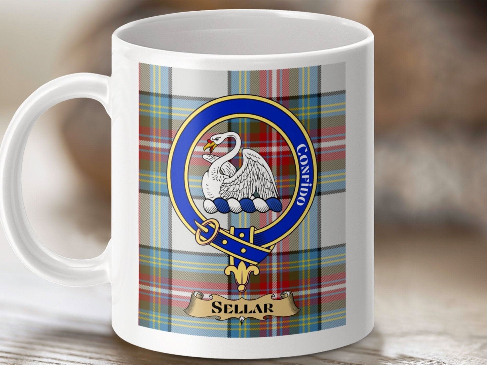 Scottish Clan Crest Mug with Family Name Coffee product