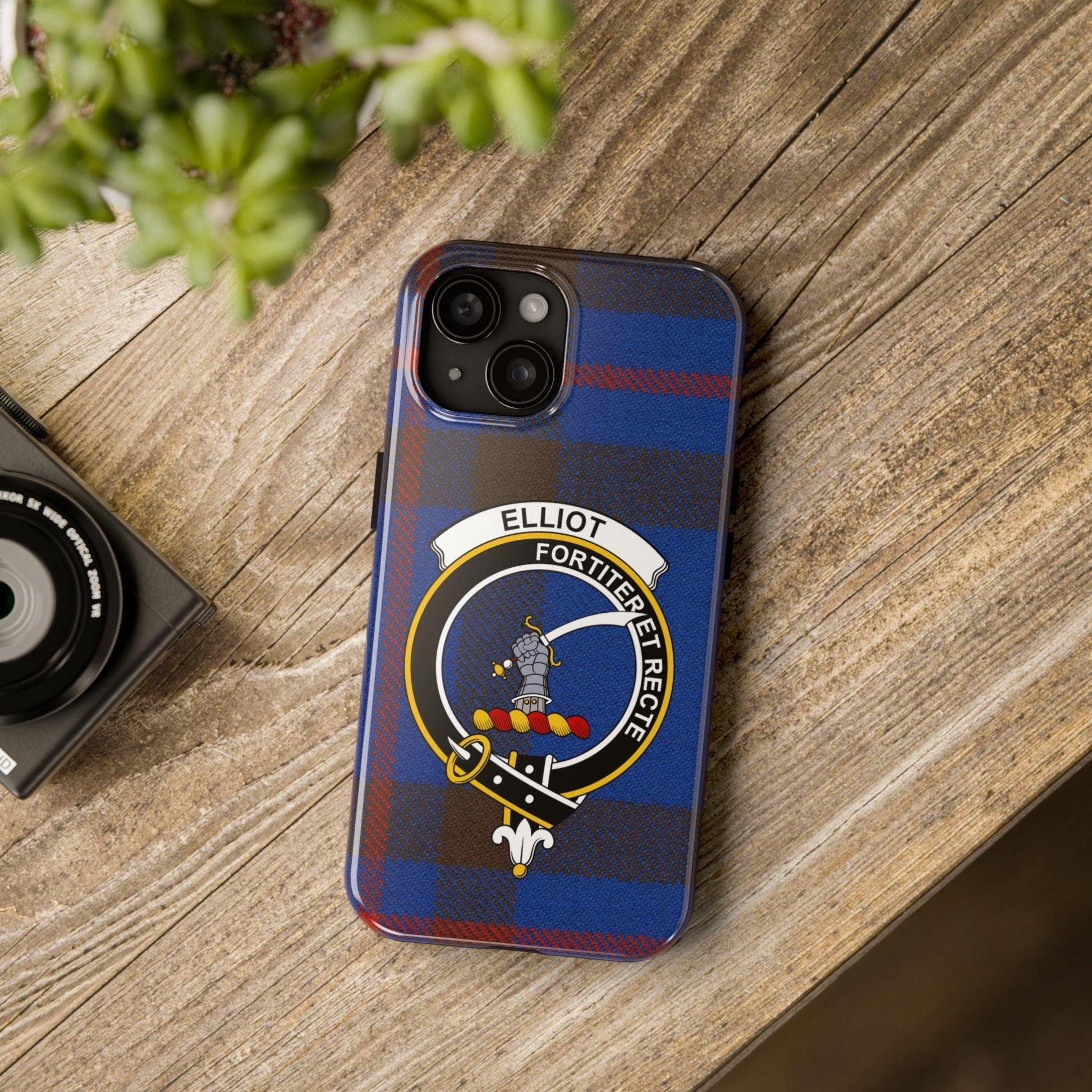 Elliot Clan Scottish Crest Tartan Cell Phone Case - Celtic Ancestry Gifts
