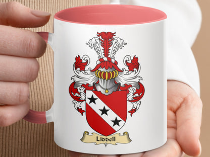 Clan Liddell Scottish Coat of Arms Accent Mug - Living Stone Gifts