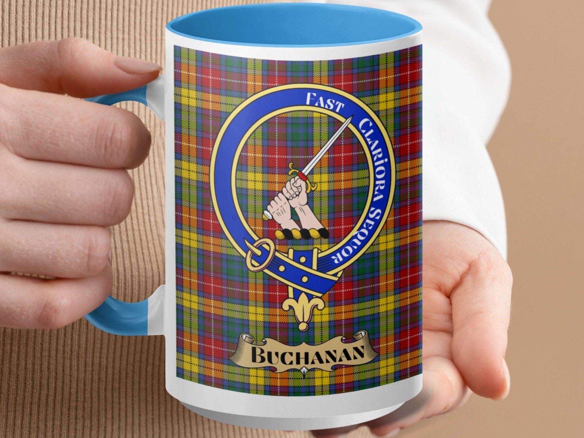 Beautiful Clan Buchanan Emblem Displayed Mug - Living Stone Gifts