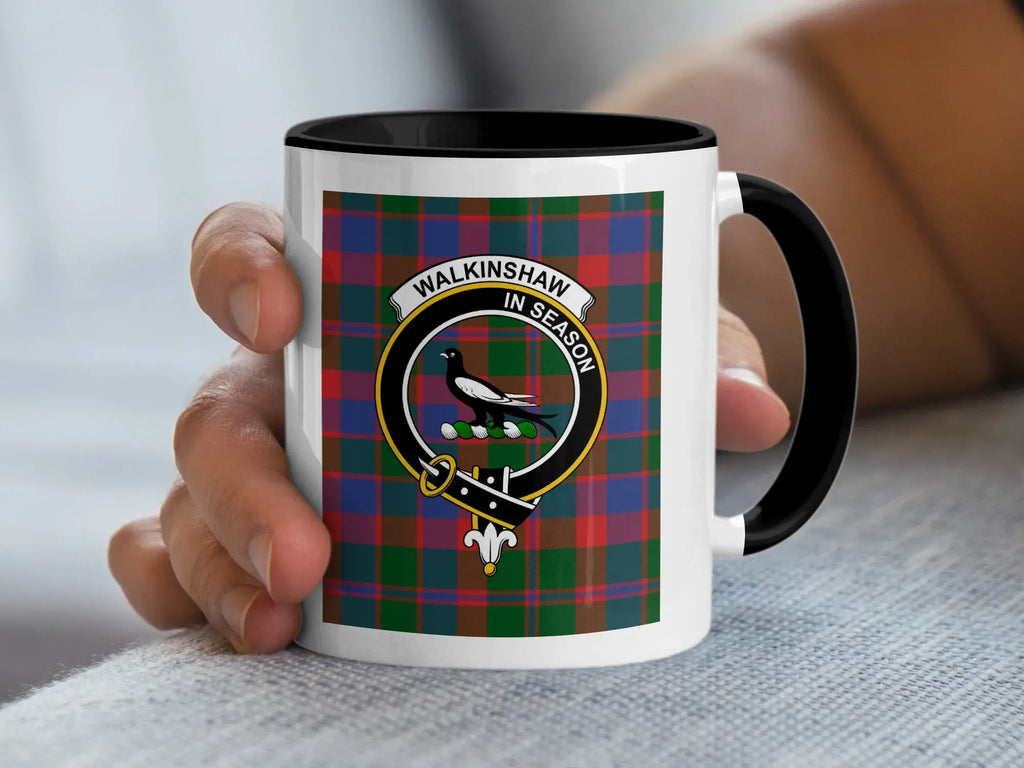 WALKINSHAW IN SEASON Tartan Mug with Heraldic Emblem