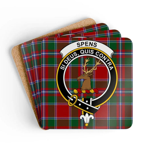Clan Spens Tartan Plaid Coasters Unique Home Decor product