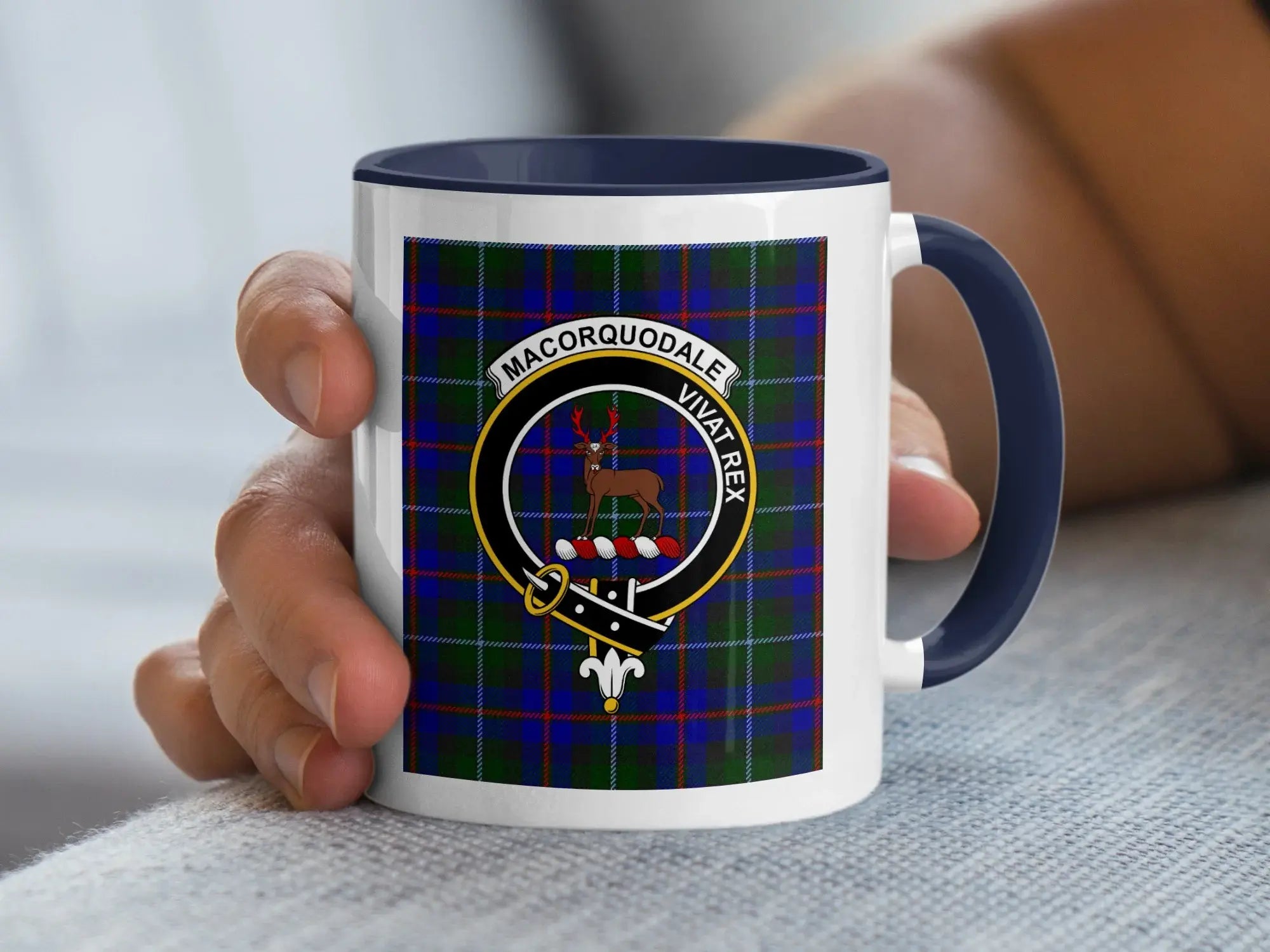 Macorquodale Vivat Rex Plaid Design Coffee Mug