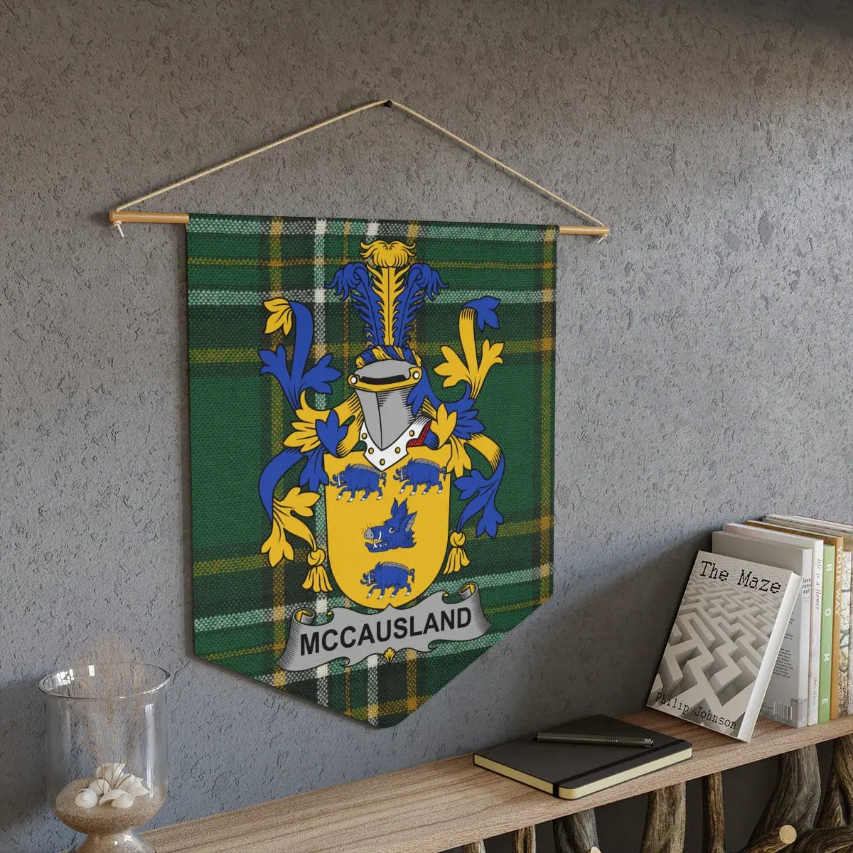 McCausland Family Crest Tartan Pattern Wall Decor product
