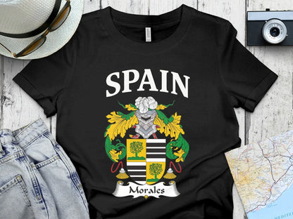 Spain Morales Family Crest Black T-Shirt product