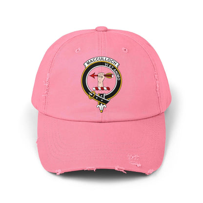 MacCulloch Clan Crest Scottish Distressed Baseball Cap - Celtic Ancestry Gifts