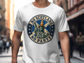 Statue of Liberty wearing traffic cone and holding soccer ball with text "NO SCOTLAND NO PARTY."