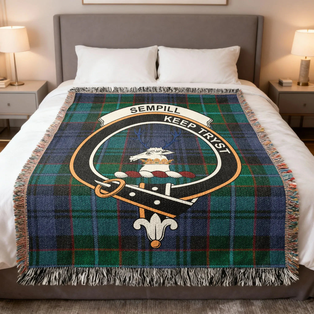 Sempill Keep Tryst Crest Tartan Blanket Product
