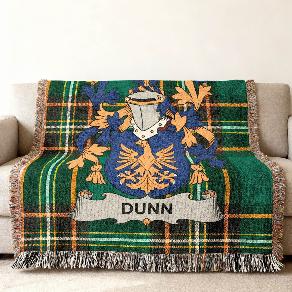DUNN Name Family Crest Plaid Throw Blanket product type