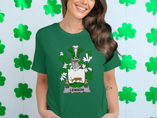 Lennon Family Crest Emblem Graphic T-shirt product