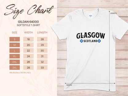 Vintage Glasgow Scotland City Souvenir Graphic T-Shirt - Living Stone Gifts