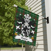 Evans Welsh Family Crest Garden Flag | Tartan Heritage Gift