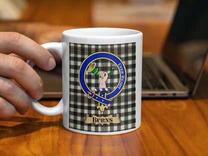 Unique Heraldic Clan Burns Crest Design Mug - Living Stone Gifts