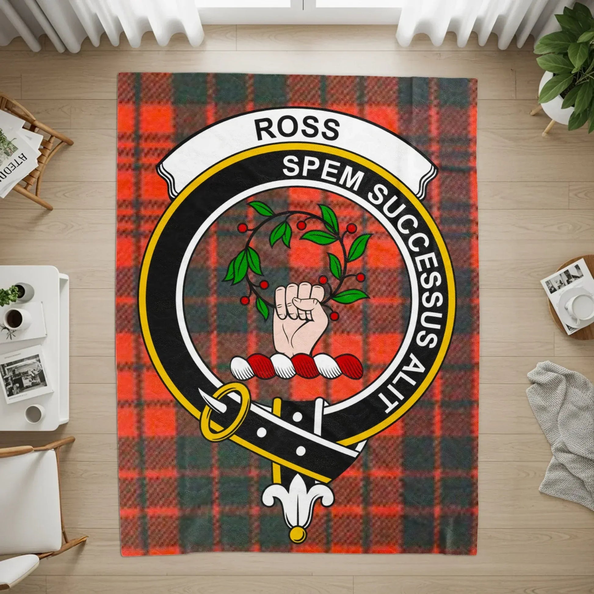 Ross Spem Successus Alit Tartan Crest Emblem product