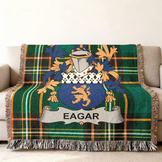 Eagar Crest Plaid Green Tartan Throw product type