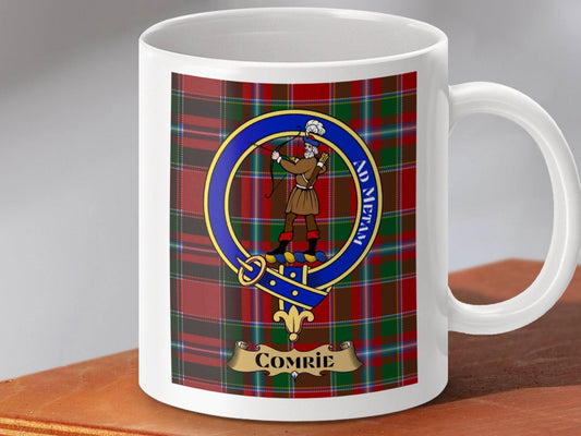 Clan Comrie Tartan Mug with Clan Crest design product