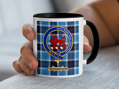 Burroughs Clan Crest Tartan Plaid Coffee Mug - Living Stone Gifts