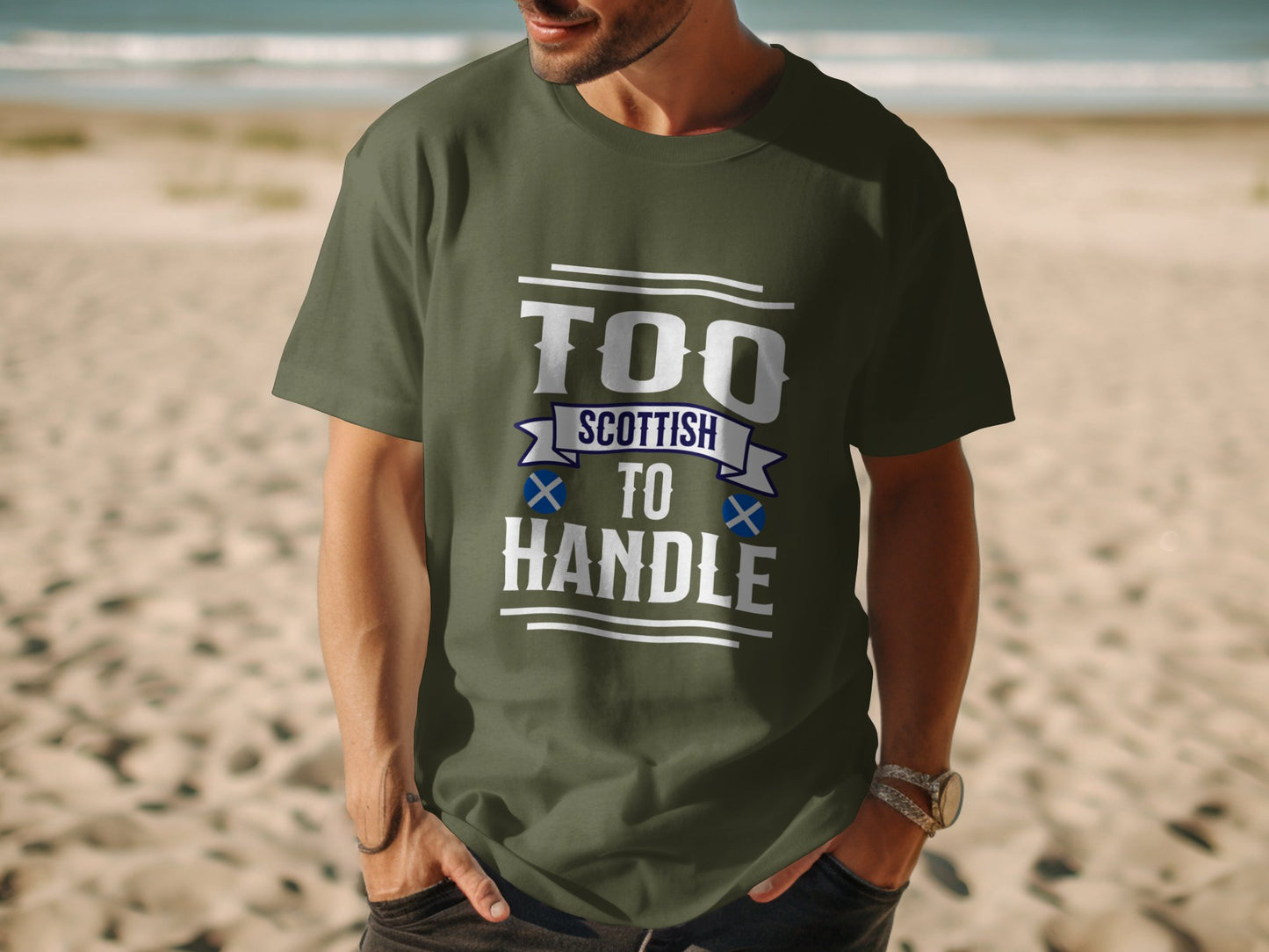 Too Scottish To Handle Fun Bold Statement T-Shirt - Living Stone Gifts