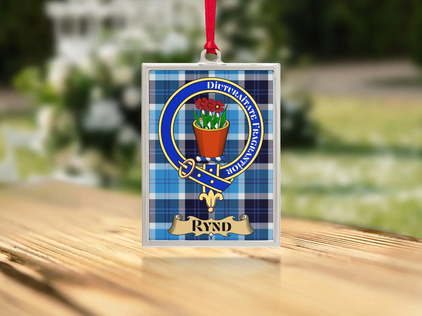 Personalized Tartan Design Family Crest Ornament product