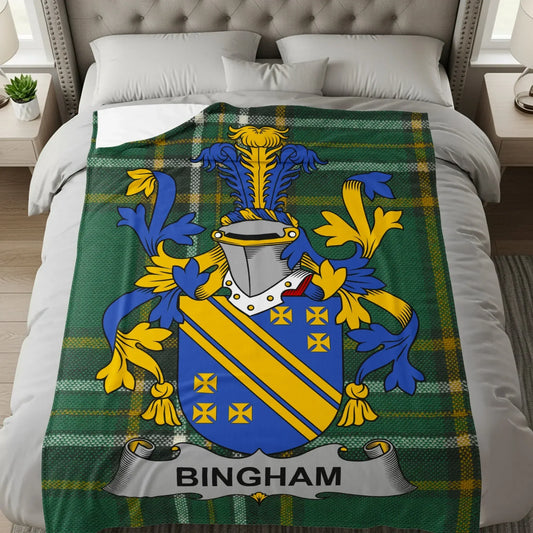 Personalized Bingham Family Crest Blanket product