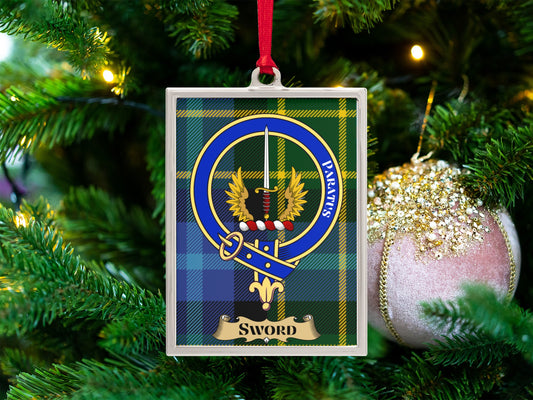 Tartan Sword Christmas Tree Ornament Product