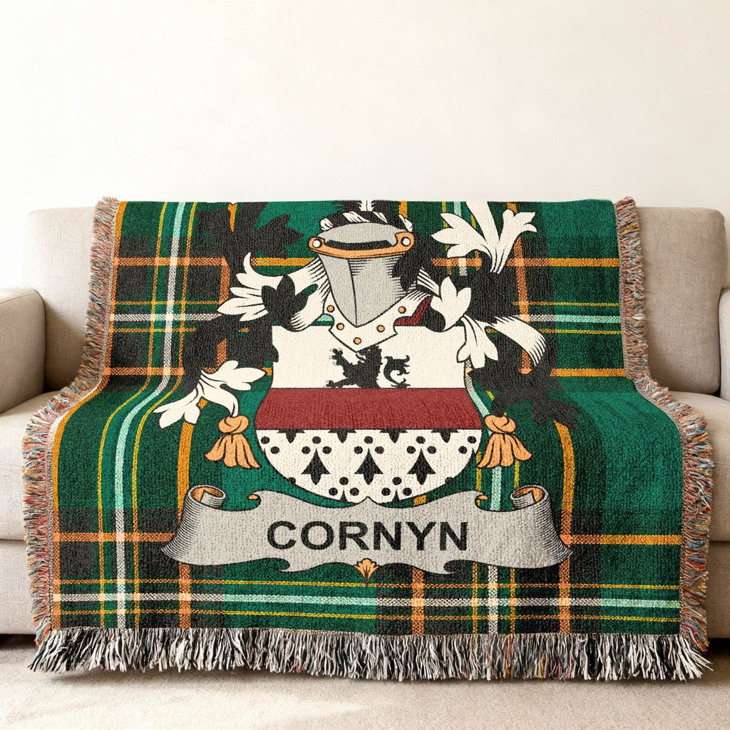 CORNYN Family Crest Tartan Plaid Blanket product type