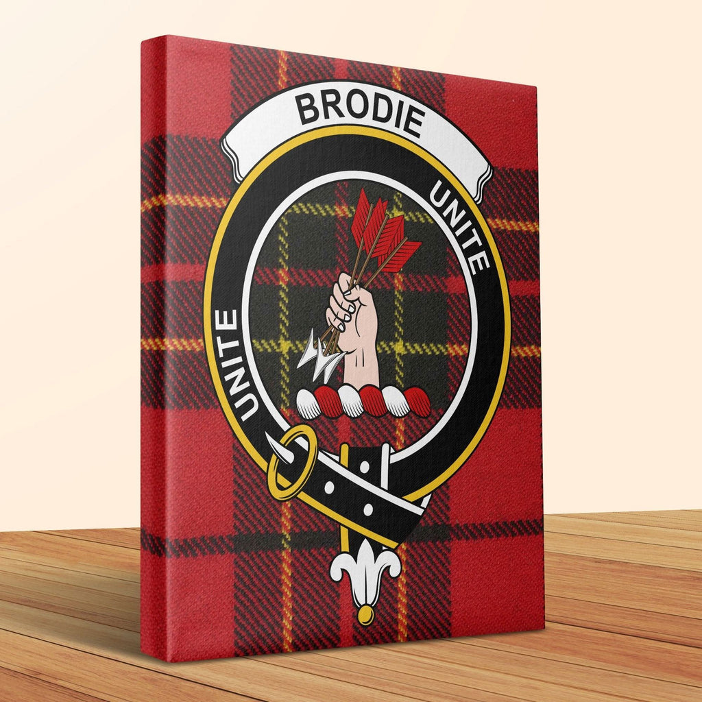 Brodie Scottish Tartan Crest Canvas - Celtic Ancestry Gifts