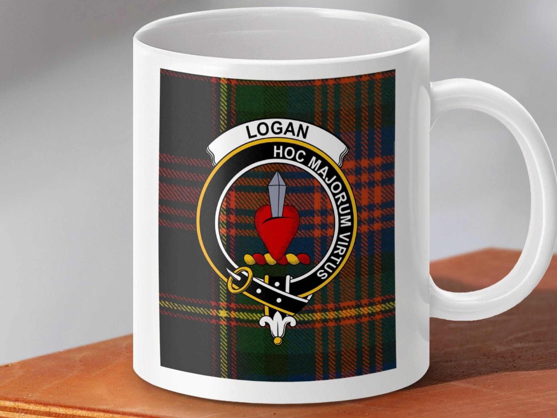 Logan Hoc Majorum Virtus Scottish Clan Mug product