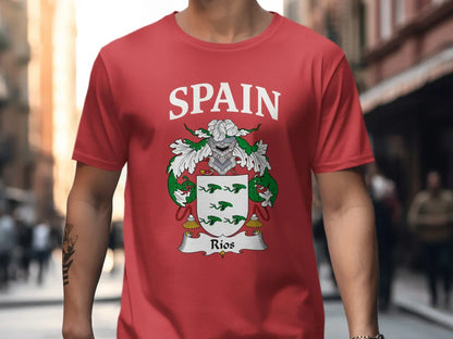Spain Rios Coat of Arms Crest Red Casual Wear product type