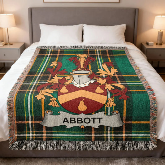 Abbott Family Crest Plaid Blanket Throw product type