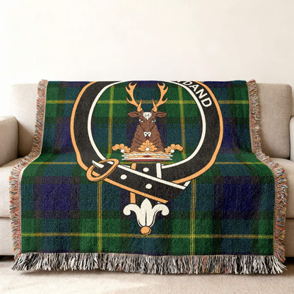Scottish Stag Tartan Throw Blanket for Elegant Home Decor
