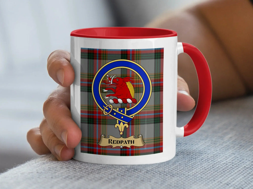 Redpath Clan Crest Tartan Pattern Design Mug