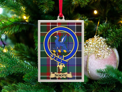 Clan Soote Tartan Crest Plaid Hanging Ornament product type
