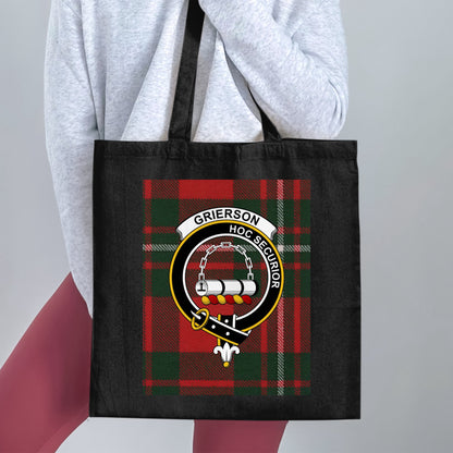 Grierson clan Scottish tartan background Tote Bag - Living Stone Gifts