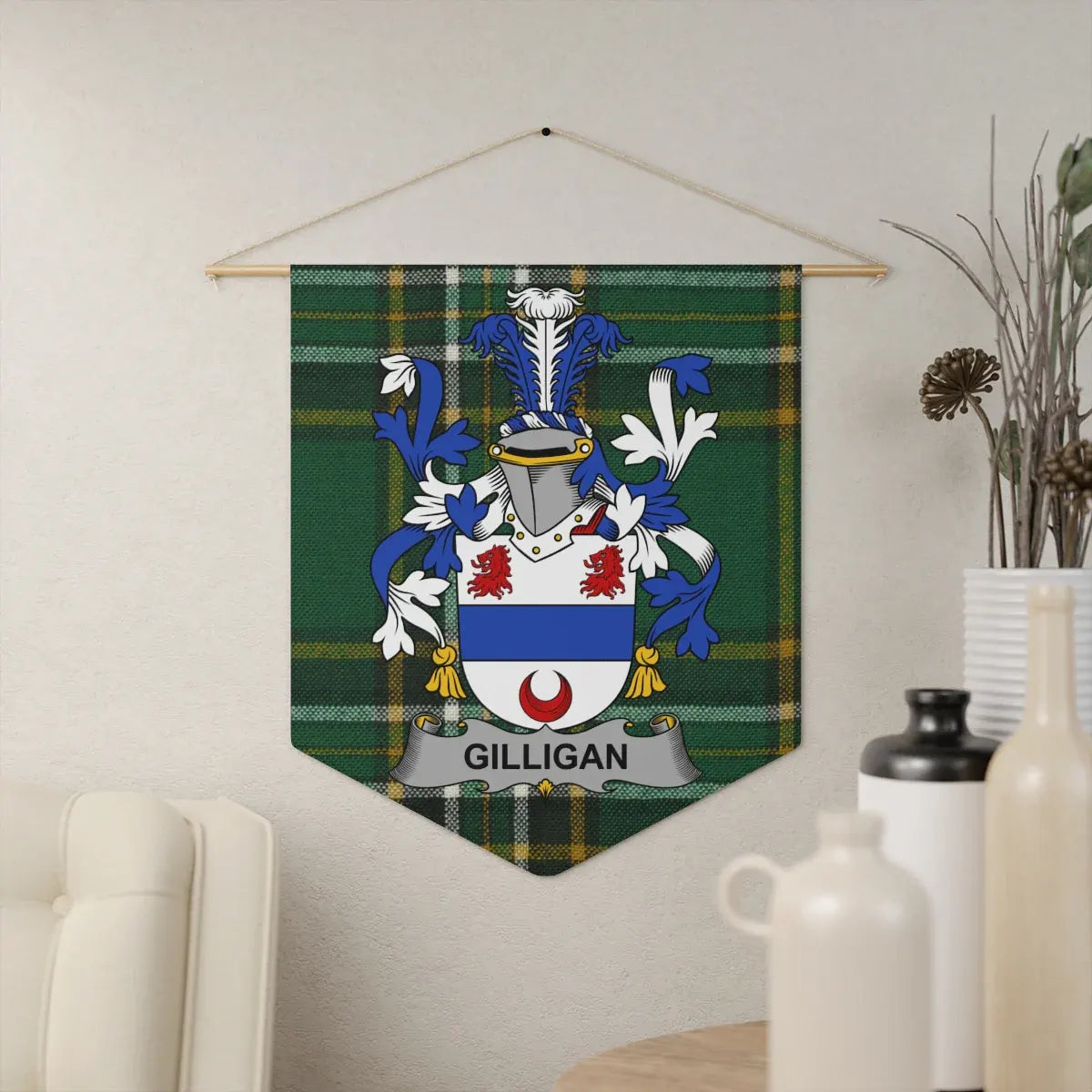 Personalized Gilligan Family Crest Wall Banner product type