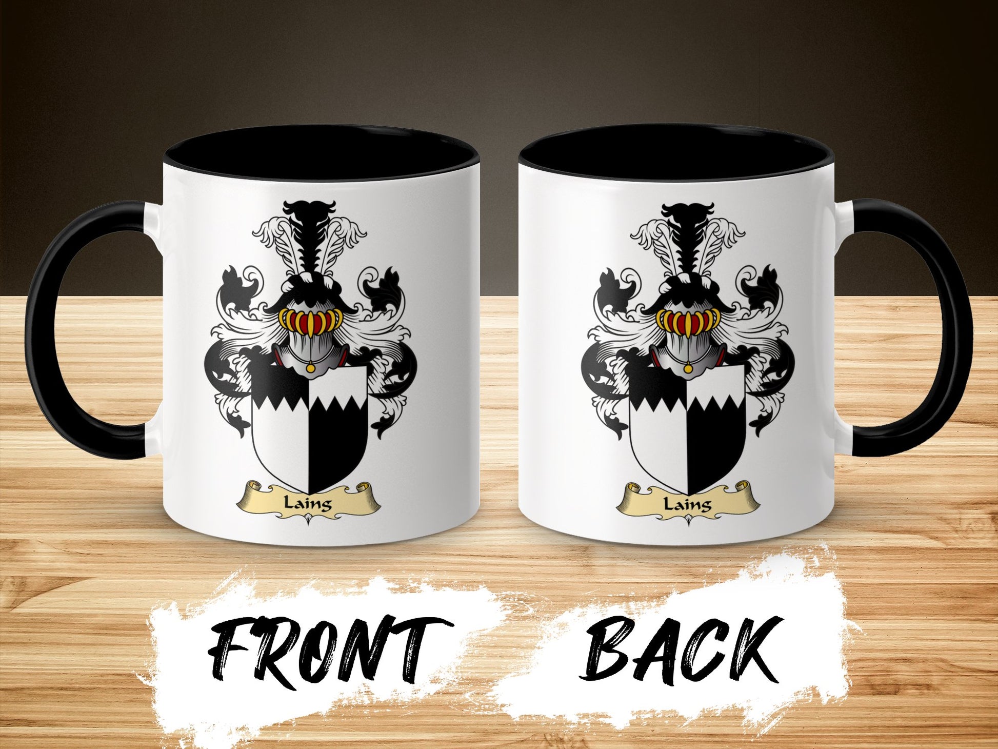 Clan Lains Scottish Coat of Arms Accent Mug - Living Stone Gifts