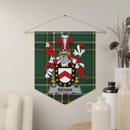 Behan Family Crest Coat of Arms Printed Wall Banner product