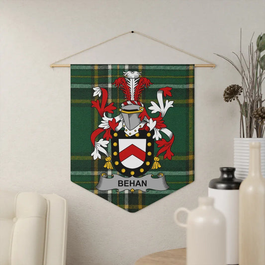 Behan Family Crest Coat of Arms Printed Wall Banner product