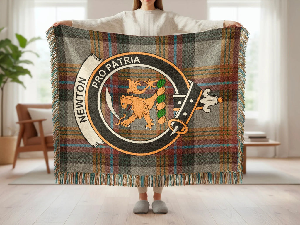 Newton Pro Patria Tartan Clan Crest Blanket Product