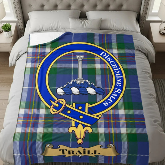 Traill Family Crest Tartan Blanket product