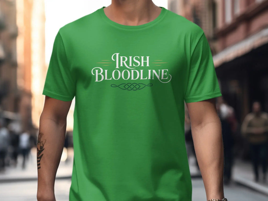 Irish Bloodline Graphic Green Tee Shirt