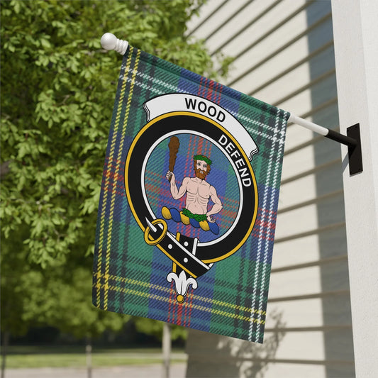 Clan Wood Scottish Highland Tartan Hanging Flag product